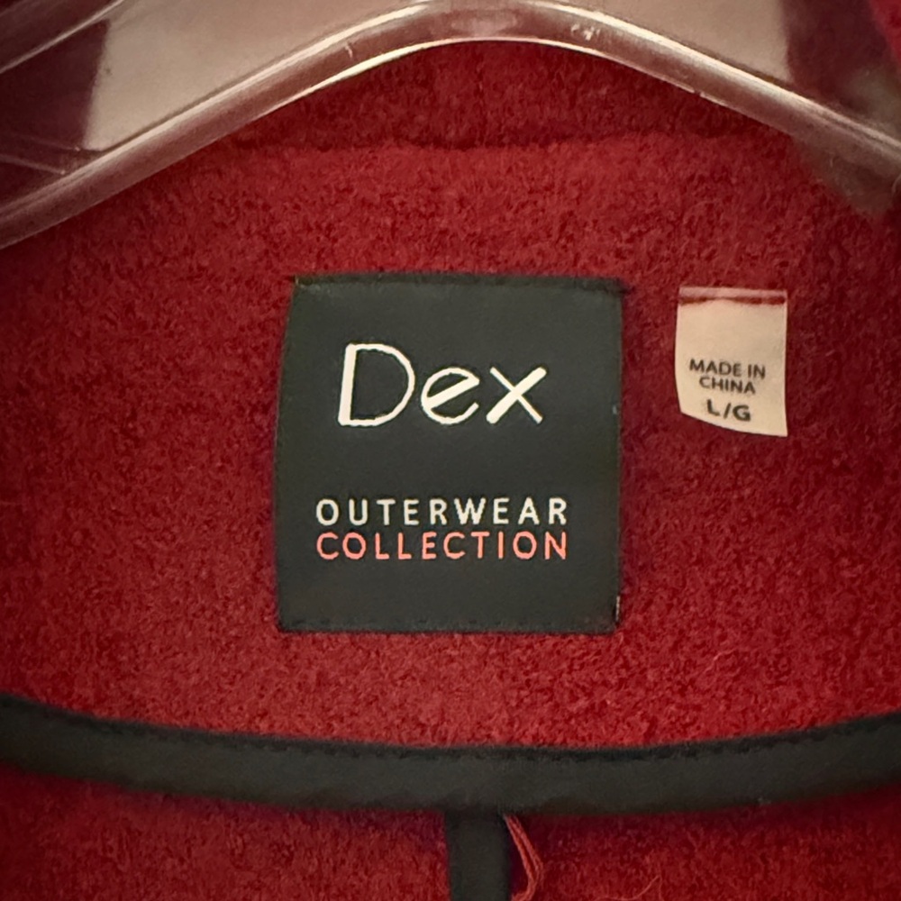 *Dex Women's Deep Red Trench Coat - Picture 10 of 11